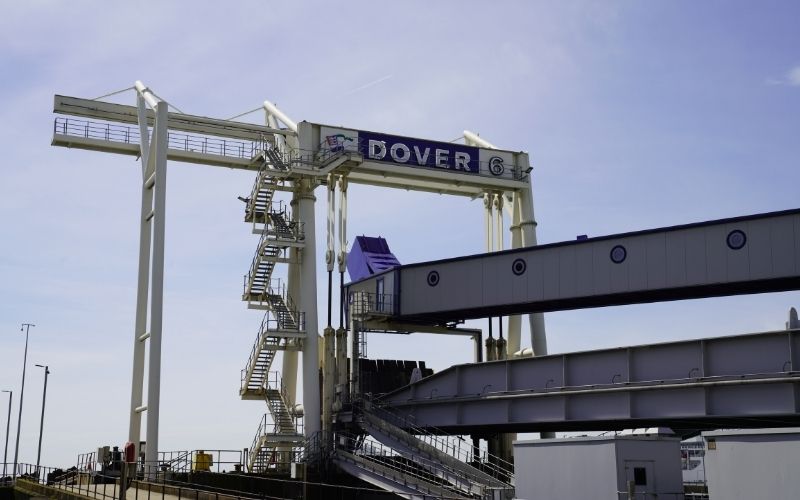 Aanlegplek voor de veerboot in de haven van Dover